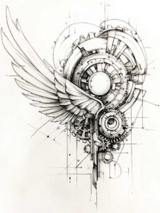 hope-symbol-wings-tattoo – tattoo design ideas free ai generated – realism-contrast-play – for-wrist – Gallery: wings-inkby-ai