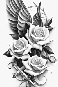 hope-symbol-wings-tattoo – tattoo design ideas free ai generated – realism-realistic-shadowing – for-biceps – Gallery: wings-inkby-ai