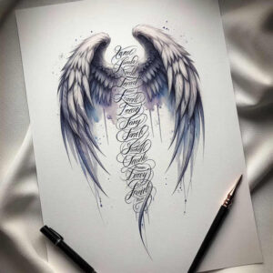 life-motif-wings-tattoo – tattoo design ideas free ai generated – realism-optical-depth – for-hand – Gallery: wings-inkby-ai