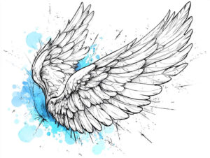 light-and-shadow-wings-tattoo – tattoo design ideas free ai generated – neotraditional-expressive-lines – for-chest – Gallery: wings-inkby-ai
