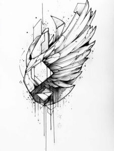 light-and-shadow-wings-tattoo – tattoo design ideas free ai generated – realism-photo-ink – for-neck – Gallery: wings-inkby-ai