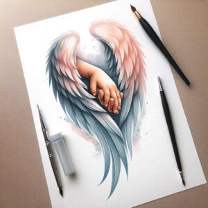 light-effects-wings-tattoo – tattoo design ideas free ai generated – realism-vivid-detail – for-forearm – Gallery: wings-inkby-ai