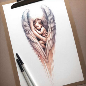 love-motif-wings-tattoo – tattoo design ideas free ai generated – realism-realistic-texture – for-shoulder – Gallery: wings-inkby-ai