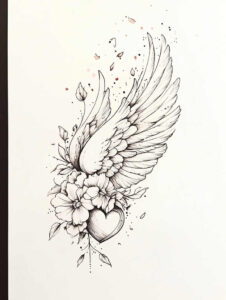 minimalist-wings-tattoo – tattoo design ideas free ai generated – neotraditional-artistic-flair – for-triceps – Gallery: wings-inkby-ai