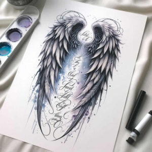 minimalist-wings-tattoo – tattoo design ideas free ai generated – neotraditional-layered-fill – for-side – Gallery: wings-inkby-ai