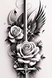 minimalist-wings-tattoo – tattoo design ideas free ai generated – realism-full-detail – for-heel – Gallery: wings-inkby-ai