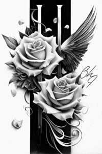 minimalist-wings-tattoo – tattoo design ideas free ai generated – realism-photo-like-tattoo – for-upper-chest – Gallery: wings-inkby-ai