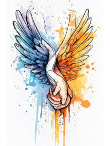 mystery-motif-wings-tattoo – tattoo design ideas free ai generated – realism-form-fidelity – for-collarbone – Gallery: wings-inkby-ai
