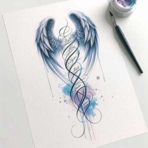 mystical-wings-tattoo – tattoo design ideas free ai generated – neotraditional-vivid-detail – for-upper-back – Gallery: wings-inkby-ai