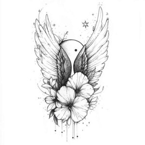 mystical-wings-tattoo – tattoo design ideas free ai generated – surrealism-blurred-boundaries – for-wrist-side – Gallery: wings-inkby-ai