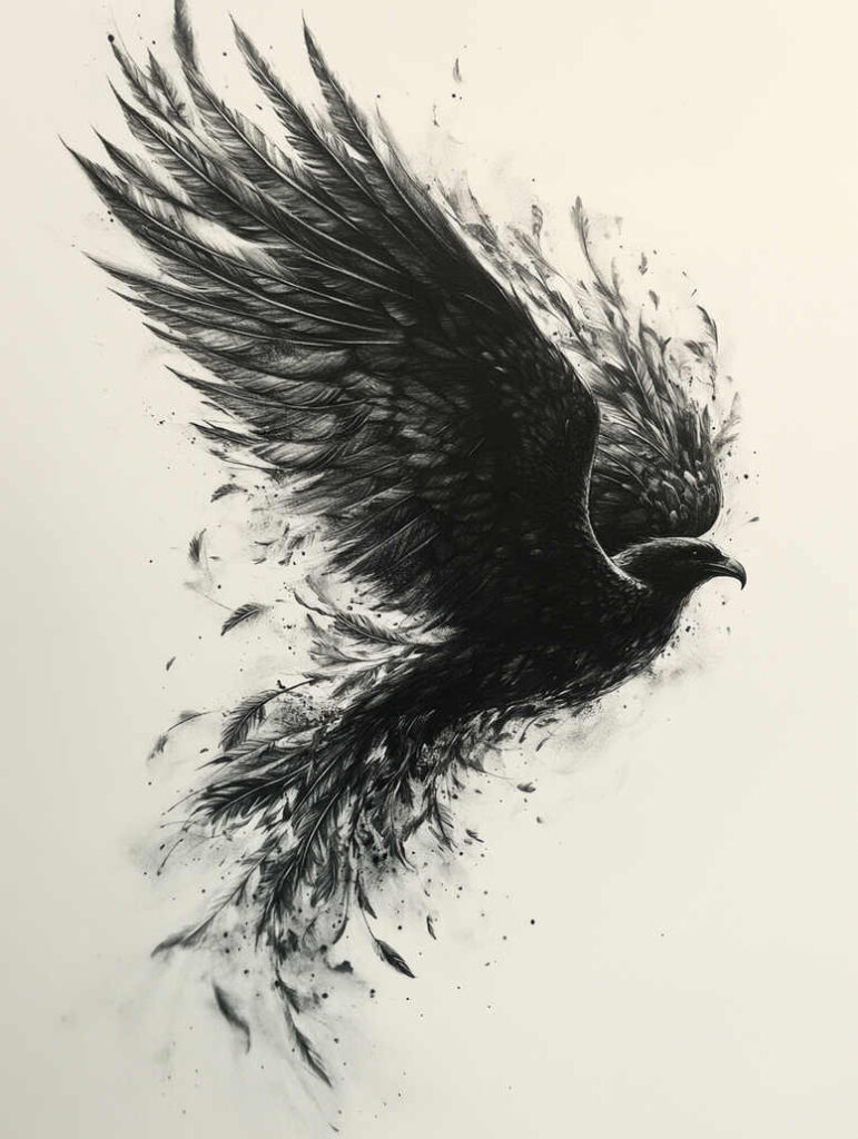 mystical-wings-tattoo – tattoo design ideas free ai generated – surrealism-imperfect-symmetry – for-nape – Gallery: wings-inkby-ai