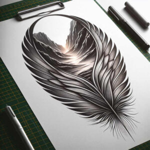 ornamental-wings-tattoo – tattoo design ideas free ai generated – realism-tattoo-reflection – for-back-shoulder – Gallery: wings-inkby-ai