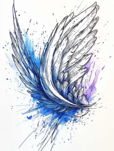 peace-motif-wings-tattoo – tattoo design ideas free ai generated – realism-depth-illusion – for-toe – Gallery: wings-inkby-ai
