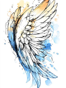 plant-ornament-wings-tattoo – tattoo design ideas free ai generated – neotraditional-classic-shading – for-ribs – Gallery: wings-inkby-ai