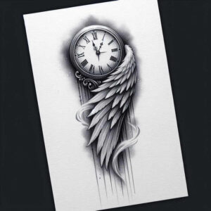 protection-motif-wings-tattoo – tattoo design ideas free ai generated – realism-portrait-realism – for-foot – Gallery: wings-inkby-ai