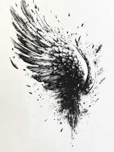 protection-symbol-wings-tattoo – tattoo design ideas free ai generated – neotraditional-vibrant-palette – for-upper-arm – Gallery: wings-inkby-ai
