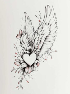 realistic-wings-tattoo – tattoo design ideas free ai generated – realism-detail-accuracy – for-hip – Gallery: wings-inkby-ai