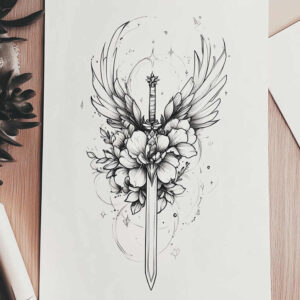 realistic-wings-tattoo – tattoo design ideas free ai generated – realism-high-contrast – for-hip – Gallery: wings-inkby-ai