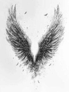 realistic-wings-tattoo – tattoo design ideas free ai generated – realism-sharp-focus – for-full-back – Gallery: wings-inkby-ai