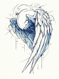 shaded-wings-tattoo – tattoo design ideas free ai generated – neotraditional-enhanced-shading – for-foot – Gallery: wings-inkby-ai
