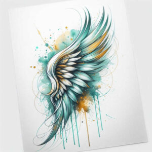 spirituality-symbol-wings-tattoo – tattoo design ideas free ai generated – neotraditional-dynamic-color – for-inner-arm – Gallery: wings-inkby-ai