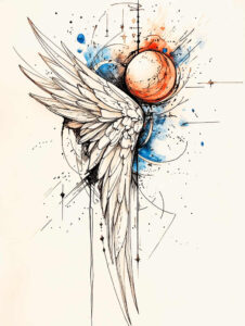 spirituality-symbol-wings-tattoo – tattoo design ideas free ai generated – neotraditional-modern-classic – for-abdomen – Gallery: wings-inkby-ai