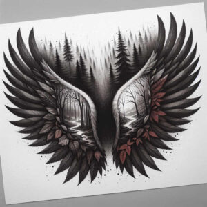 spirituality-symbol-wings-tattoo – tattoo design ideas free ai generated – neotraditional-rich-shading – for-nape – Gallery: wings-inkby-ai