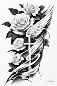 spirituality-symbol-wings-tattoo – tattoo design ideas free ai generated – neotraditional-subtle-tone – for-side – Gallery: wings-inkby-ai