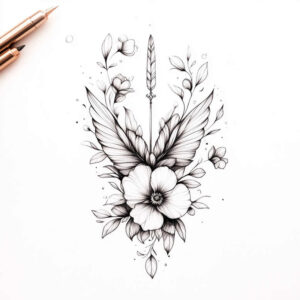 spirituality-symbol-wings-tattoo – tattoo design ideas free ai generated – realism-clean-whites – for-wrist – Gallery: wings-inkby-ai