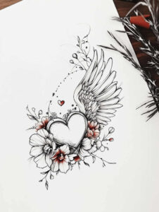 spirituality-symbol-wings-tattoo – tattoo design ideas free ai generated – realism-high-resolution-tattoo – for-stomach – Gallery: wings-inkby-ai