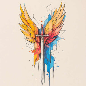spirituality-symbol-wings-tattoo – tattoo design ideas free ai generated – realism-inner-glow – for-shoulder-blade – Gallery: wings-inkby-ai
