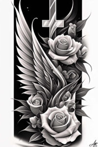 spirituality-symbol-wings-tattoo – tattoo design ideas free ai generated – realism-natural-luminosity – for-lower-thigh – Gallery: wings-inkby-ai