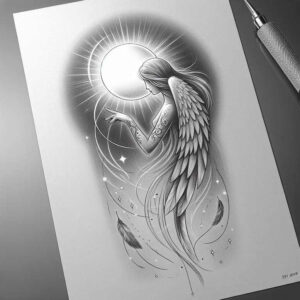 spirituality-symbol-wings-tattoo – tattoo design ideas free ai generated – realism-perfect-proportions – for-lower-arm – Gallery: wings-inkby-ai