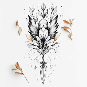strength-symbol-wings-tattoo-for-men – tattoo design ideas free ai generated – realism-cgi-realism – for-shin – Gallery: wings-inkby-ai
