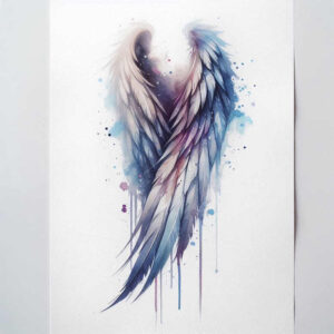 strength-symbol-wings-tattoo-for-men – tattoo design ideas free ai generated – realism-micro-realism – for-lower-leg – Gallery: wings-inkby-ai