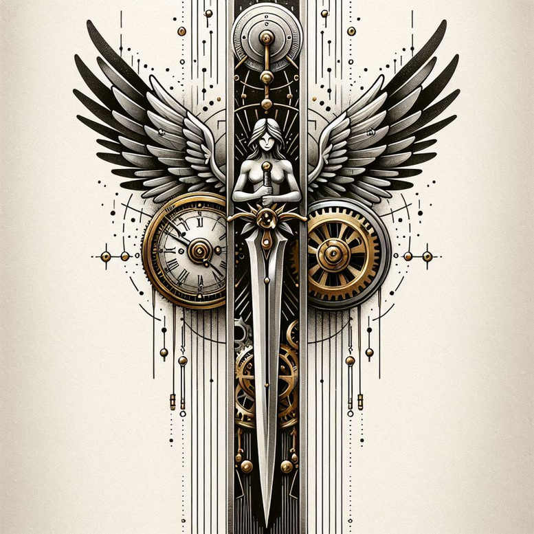 wings tattoo design ideas Neotraditional balanced tones air tattoo endurance and power