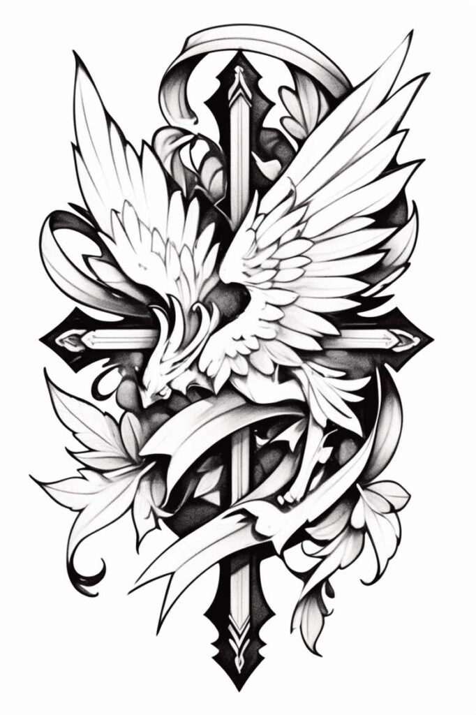 wings tattoo design ideas deep blacks airborne motion symbol of resilience