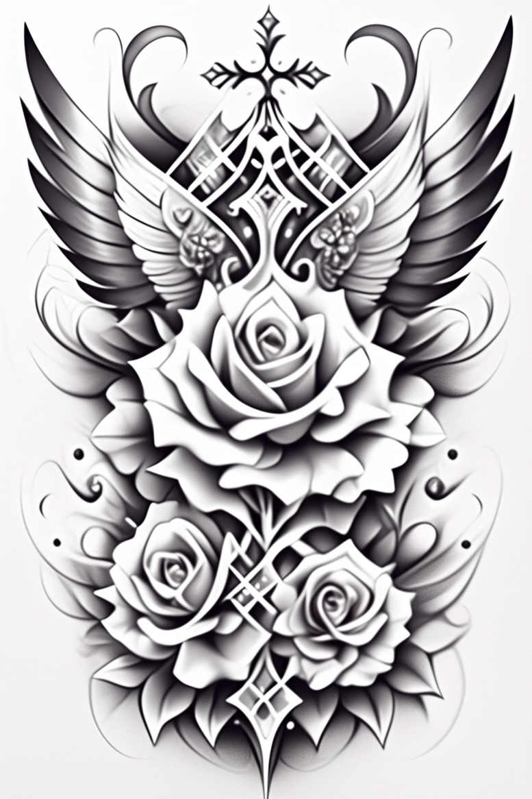 wings tattoo design ideas ethereal textures divine plume symbolising perseverance