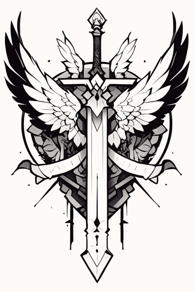 wings tattoo design ideas Surrealism hallucinogenic dream flight for lower arm