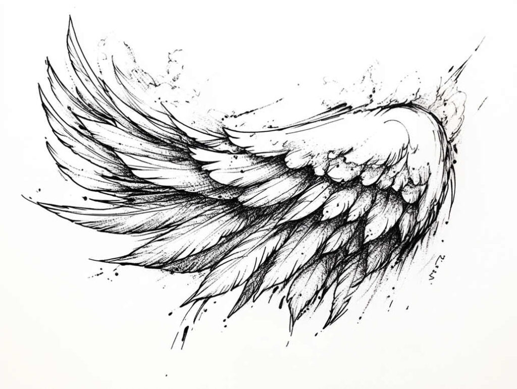 wings tattoo design ideas color overlays feathered flow embodying courage