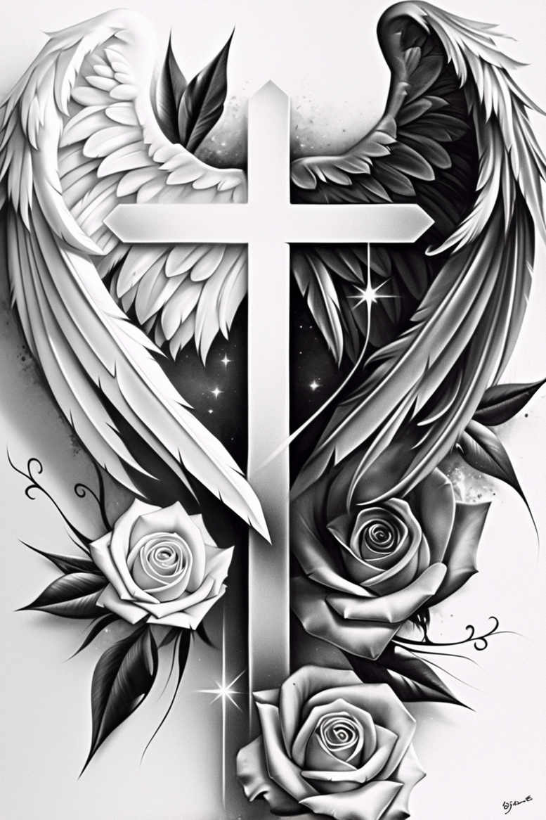 wings tattoo design ideas Surrealism hyperreal flight symbol for collarbone