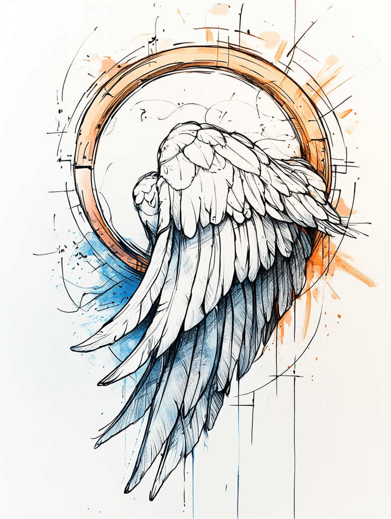 wings tattoo design ideas Realism realistic proportions sacred air shows determination