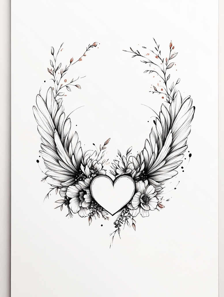 wings tattoo design ideas natural blush soaring linework for abdomen