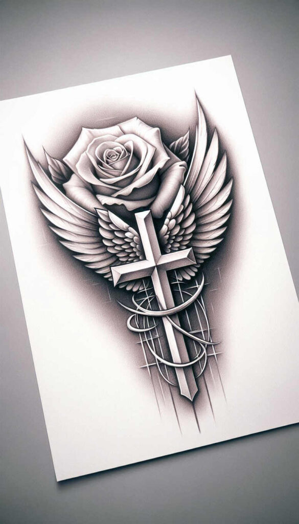 wings tattoo design ideas artistic contrast spirit lift for biceps