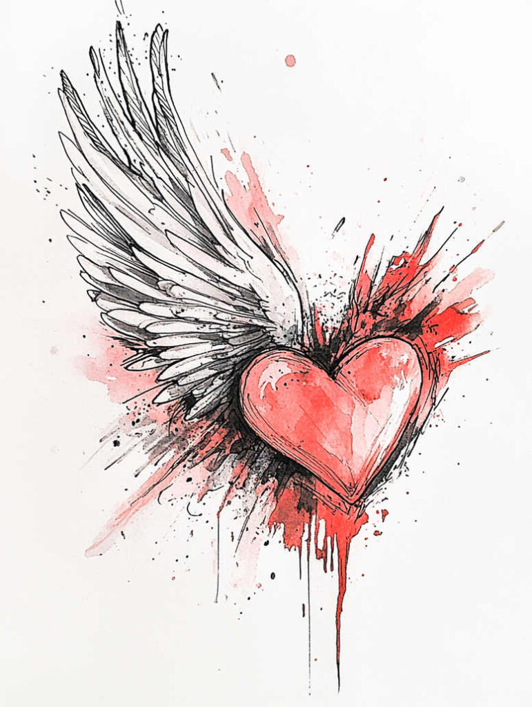wings tattoo design ideas ultra-detailed spirit lift represents courage