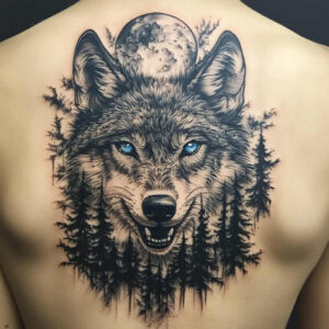 energy-wolf-tattoo – tattoo design ideas free ai generated – surrealism-unearthly – for-lower-arm – Gallery: wolves-inkby-ai