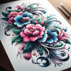 light-effect-wolf-tattoo – tattoo design ideas free ai generated – realism-soft-contrast – for-full-back – Gallery: wolves-inkby-ai