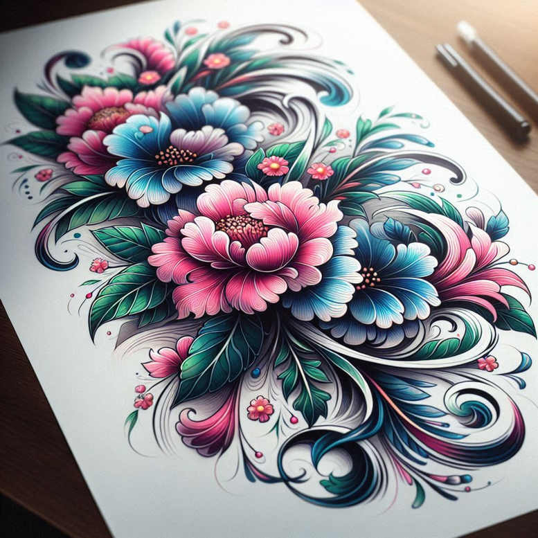 light-effect-wolf-tattoo – tattoo design ideas free ai generated – realism-soft-contrast – for-full-back – Gallery: wolves-inkby-ai