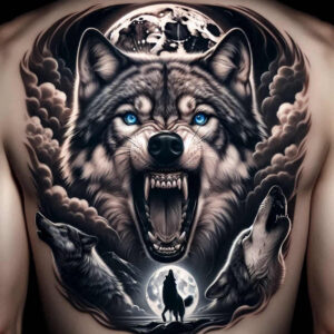 organic-line-wolf-tattoo – tattoo design ideas free ai generated – realism-delicate-highlight – for-foot – Gallery: wolves-inkby-ai