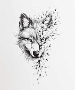 realistic-wolf-tattoo – tattoo design ideas free ai generated – realism-soft-transitions – for-wrist – Gallery: wolves-inkby-ai